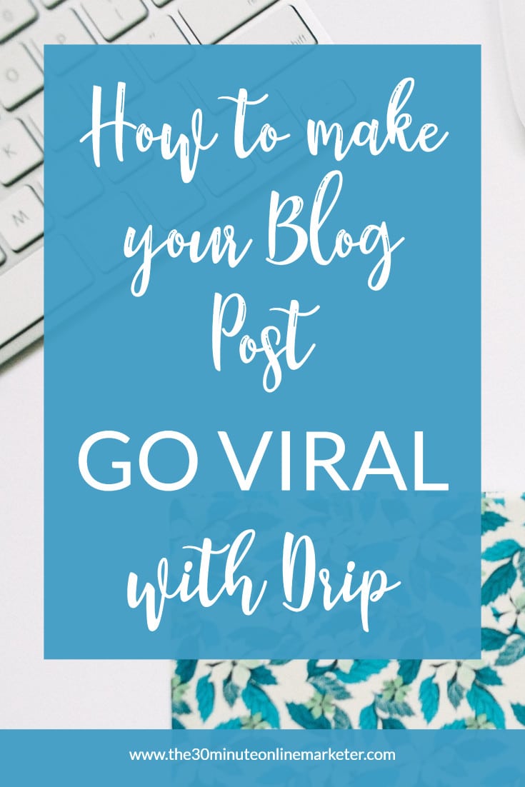 Want your blog posts to go viral on Pinterest from the moment you publish it? Try this simple trick. #emailmarketing #pinterestmarketing #goingviral