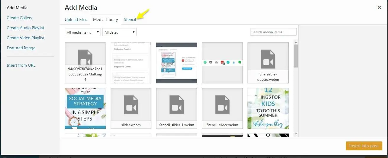 Stencil in WordPress