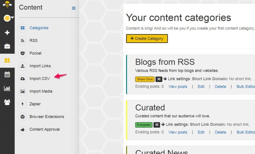 Importing CSV files in SocialBee