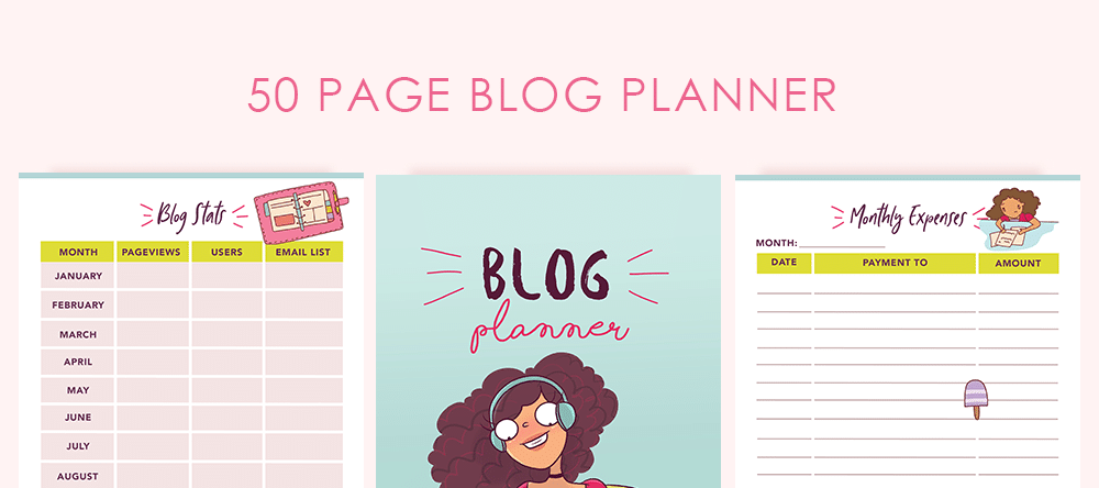 50 Page Blog Planner