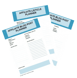 AFFILIATE PLANNER SHEETS