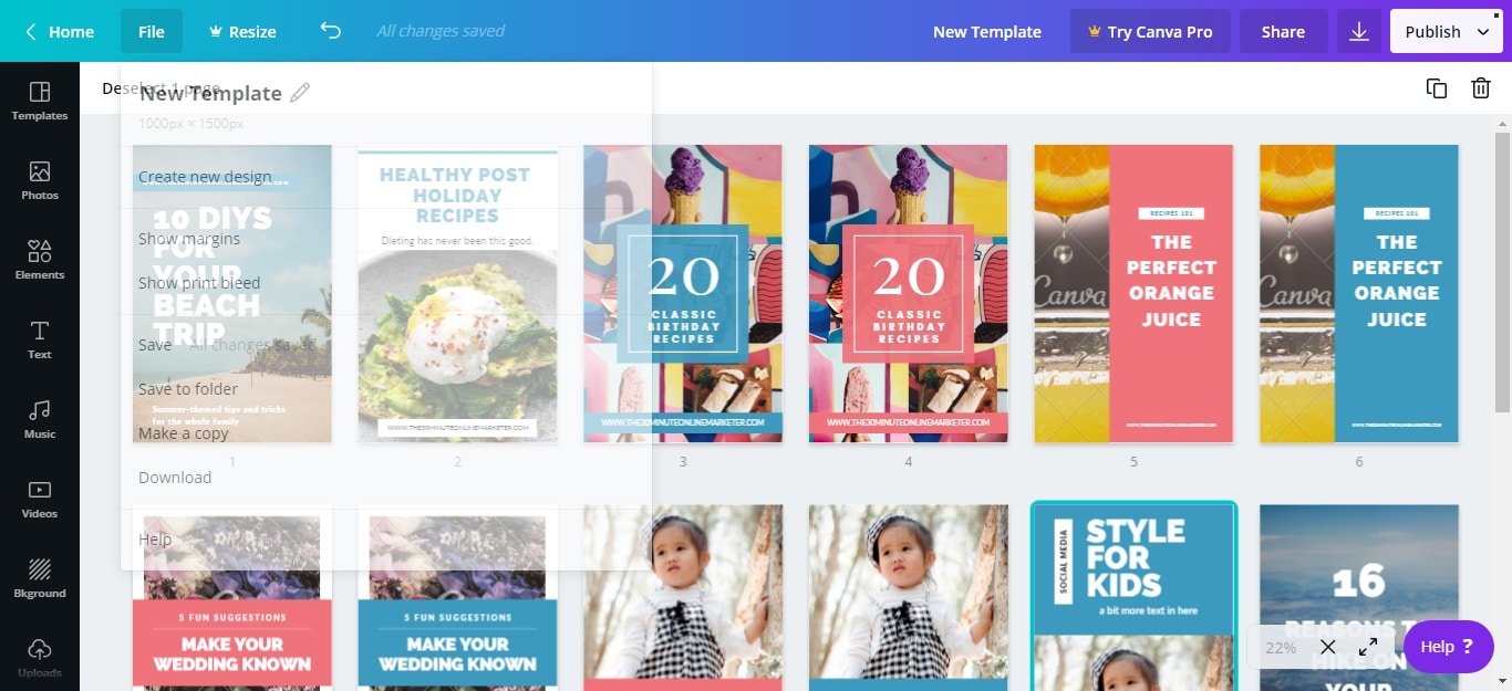 How to create multiple Pinterest templates in minutes